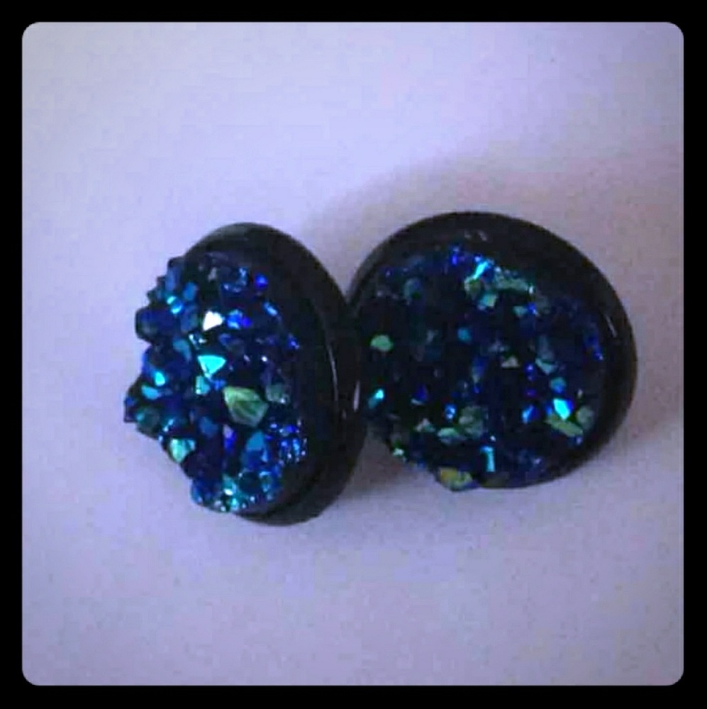 Druzy style earrings